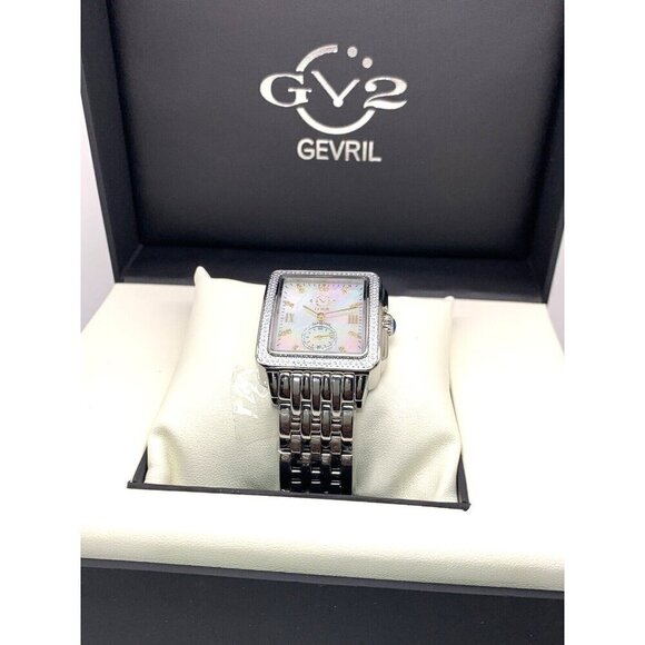 GV2 by Gevril Women's Watch 9258B Swiss Quartz Mother of Pearl Dial Silv… - Picture 3 of 14